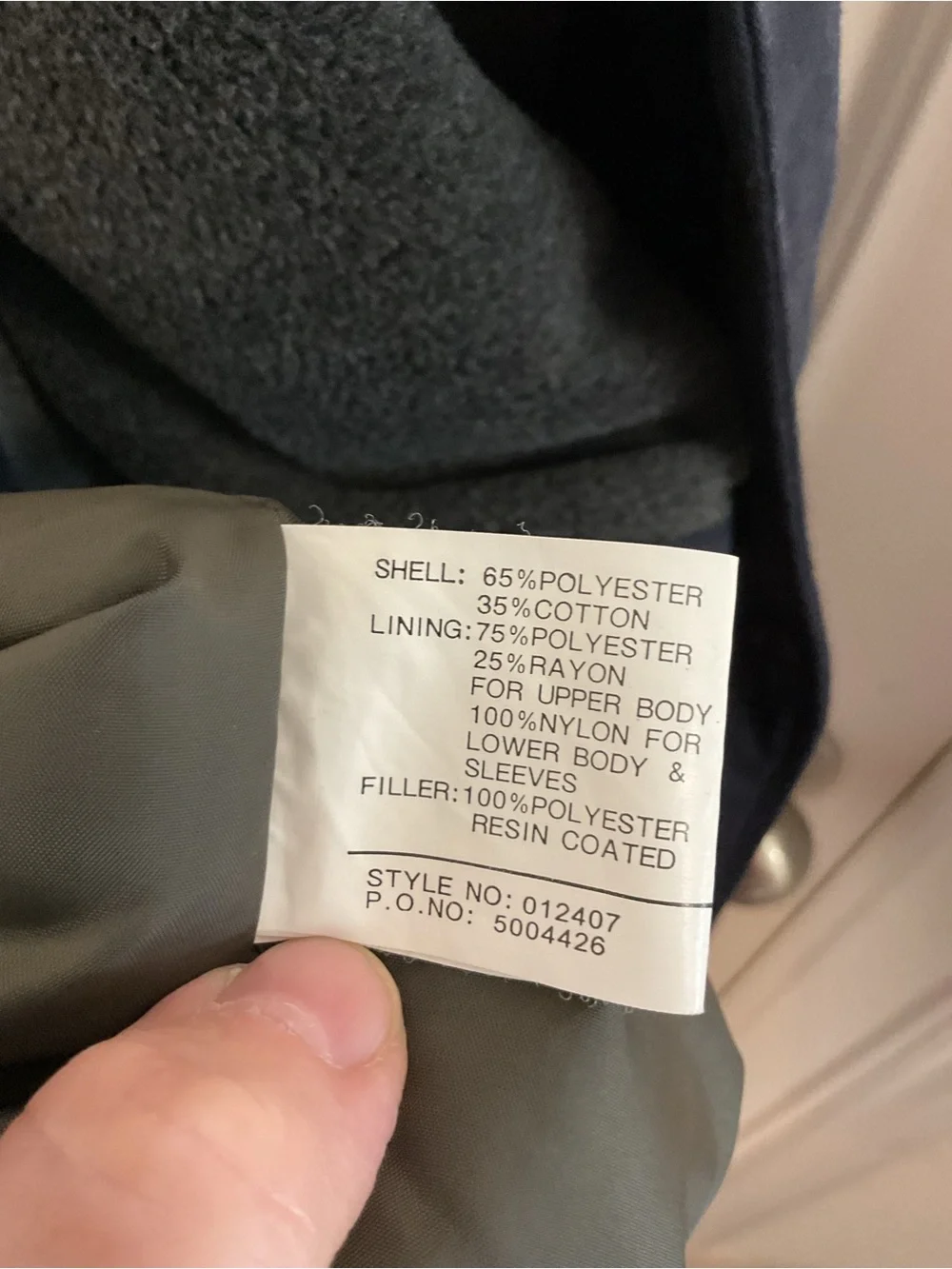 Pacific Trail Men’s XL Hooded Fleece Lined Utility Jacket Navy Removable Hood Ou